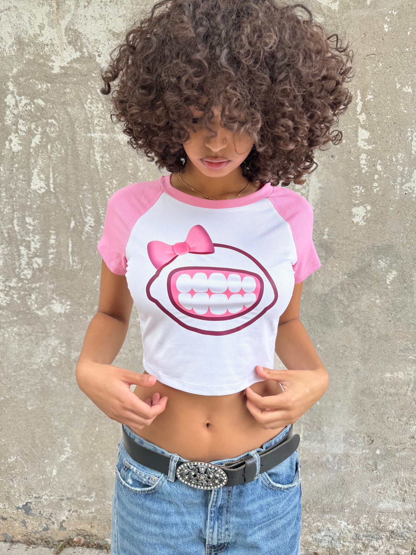 Pinky Tie croptop